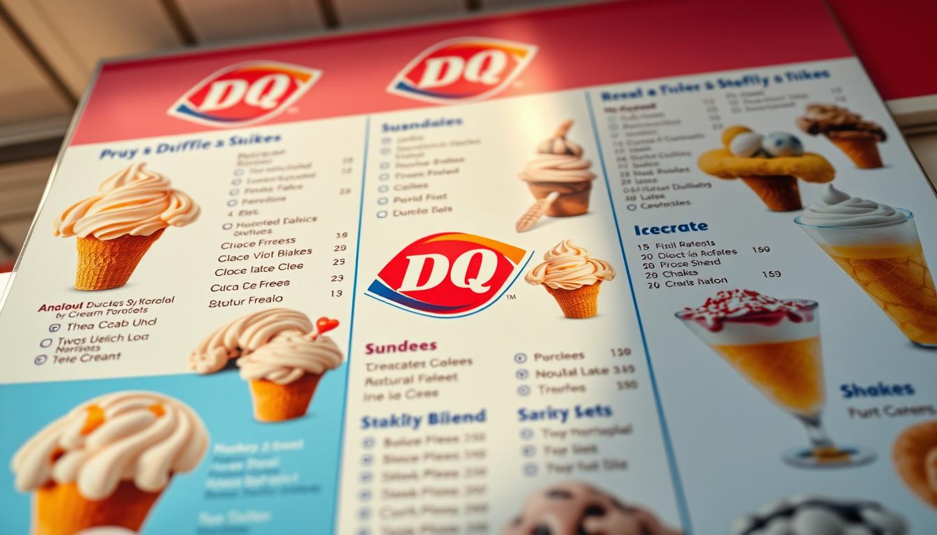 dairy queen ice cream menu